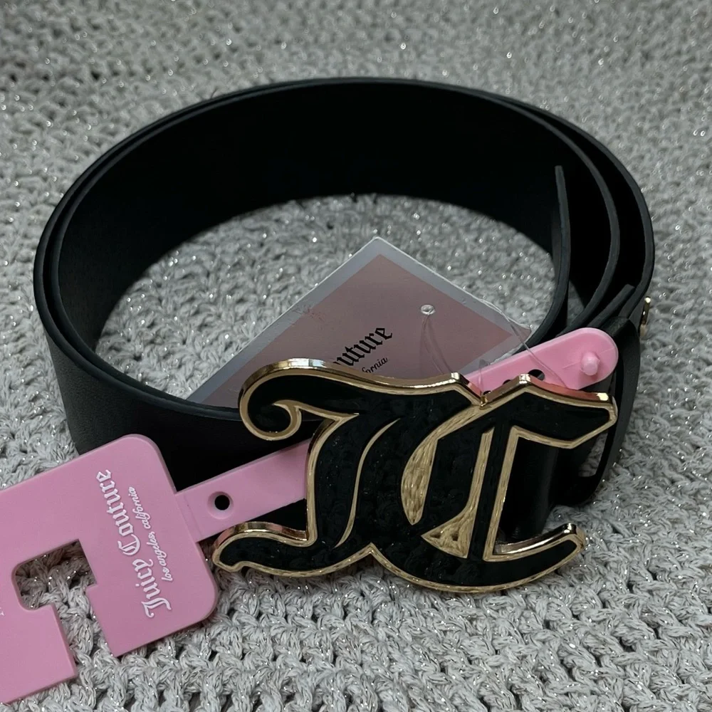 Juicy Couture Old English JC Logo Belt - Picture 1 of 5